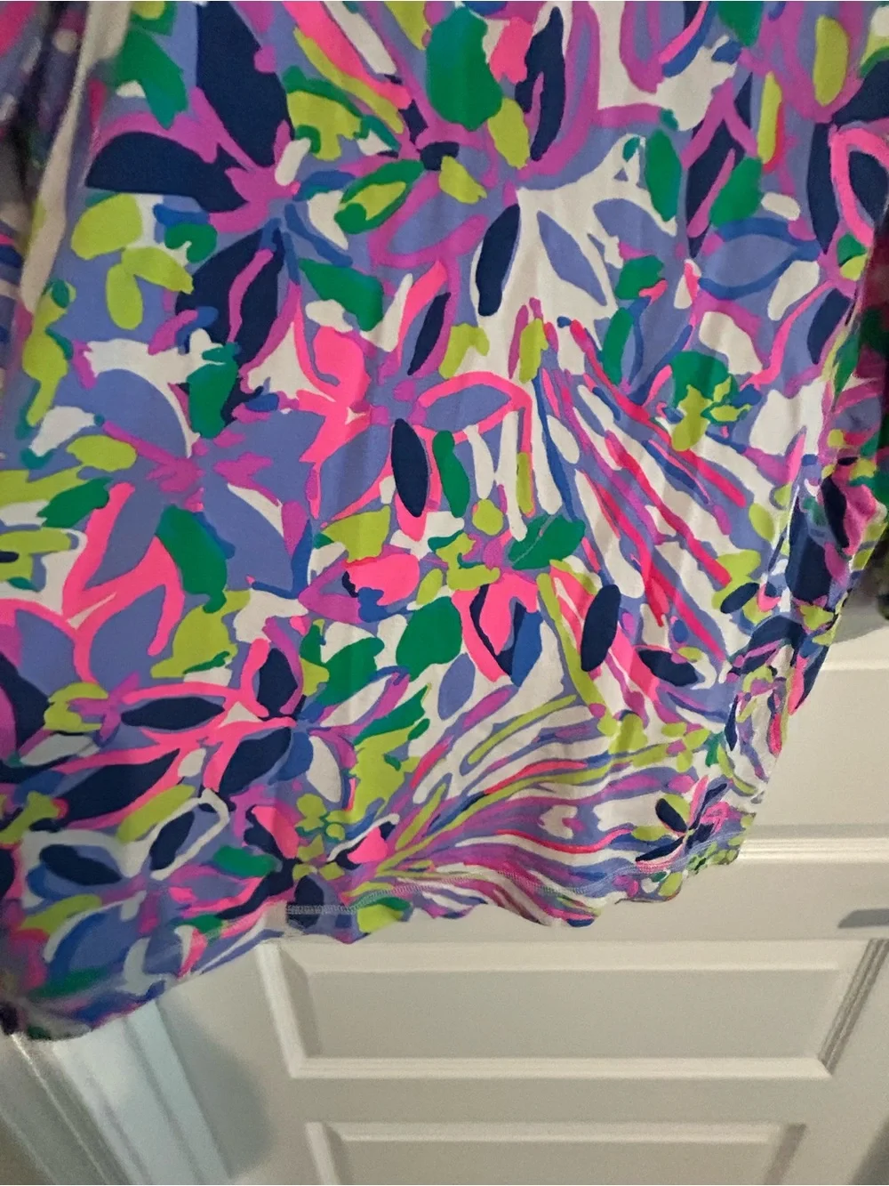 Lilly Pulitzer Justina Top Purple Pink Multi Size L